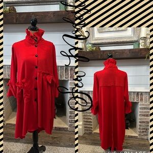 ❤️Red high low swing top❤️